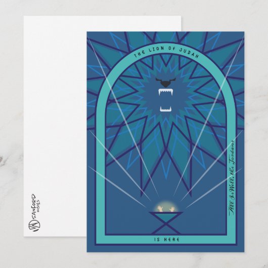 Löwe in einer Gefahr Karte (Vorne/Hinten)