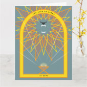 Löwe in einer Gefahr Karte (Gelbe Blume)