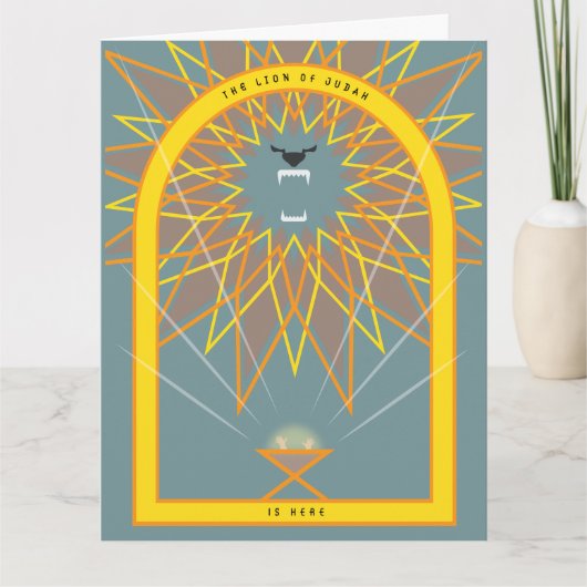 Löwe in einer Gefahr Karte (Vorderseite)