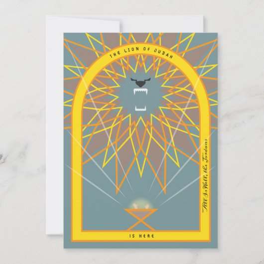 Löwe in einer Gefahr Karte (Vorderseite)