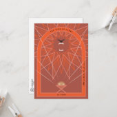 Löwe in einer Gefahr Karte (Vorderseite/Rückseite Beispiel)