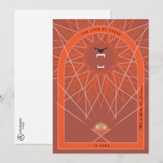 Löwe in einer Gefahr Karte (Vorne/Hinten)