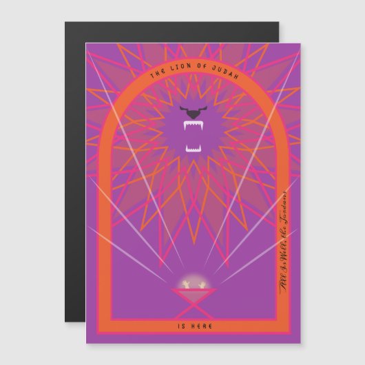 Löwe in einer Gefahr Magnetkarte (Vorne/Hinten)