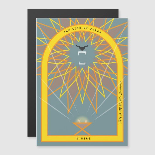 Löwe in einer Gefahr Magnetkarte (Vorne/Hinten)