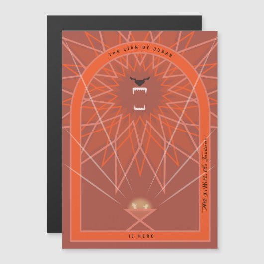 Löwe in einer Gefahr Magnetkarte (Vorne/Hinten)