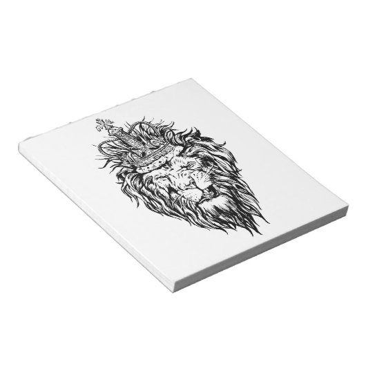 Löwe in Kronen Notizblock (angewinkelt)