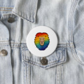 Löwe in Regenbogenfarben Button (Beispiel)
