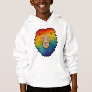 Löwe in Regenbogenfarben Hoodie