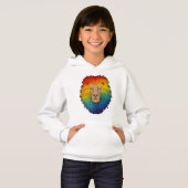 Löwe in Regenbogenfarben Hoodie (Vorne ganz)