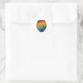 Löwe in Regenbogenfarben Runder Aufkleber (Tasche)