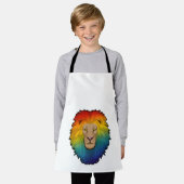 Löwe in Regenbogenfarben Schürze (Getragen)