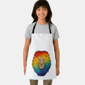 Löwe in Regenbogenfarben Schürze (Insitu)