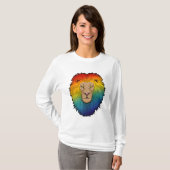 Löwe in Regenbogenfarben T-Shirt (Vorne ganz)
