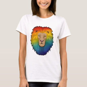 Löwe in Regenbogenfarben T-Shirt