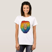 Löwe in Regenbogenfarben T-Shirt (Vorne ganz)
