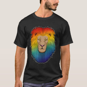 Löwe in Regenbogenfarben T-Shirt