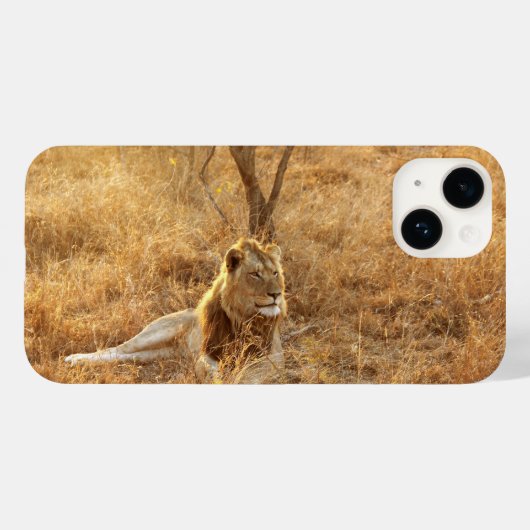 Löwe iPhone 14 Hülle (Rückseite (Horizontal))