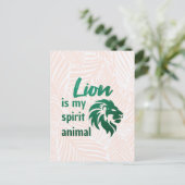 Löwe is my spirit postkarte (Stehend Vorderseite)