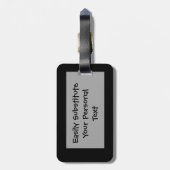 Löwe isst Sie einfache personalisierte Gepäckanhänger (Rückseite vertikal)