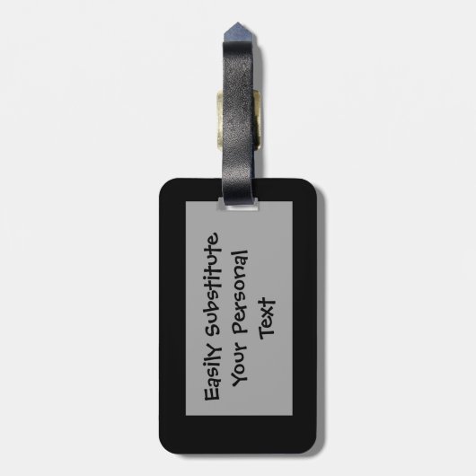 Löwe isst Sie einfache personalisierte Gepäckanhänger (Rückseite vertikal)