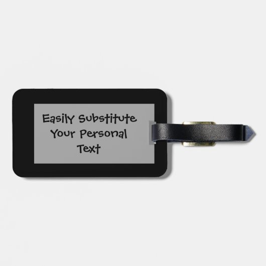 Löwe isst Sie einfache personalisierte Gepäckanhänger (Rückseite horizontal)