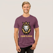 LÖWE IST DER KÖNIG Tri-Blend SHIRT (Vorderseite voll)