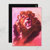 Löwe - Italienische Malerei Postkarte (Vorne/Hinten)
