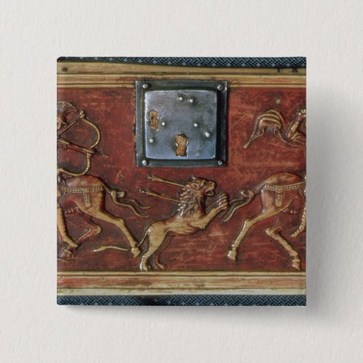 Löwe-Jagd, Plakette von einer byzantinischen Button (Vorderseite)