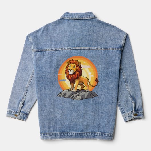 Löwe Jeansjacke (Rückseite)