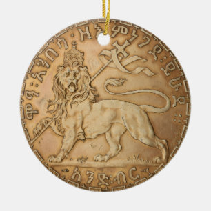 Löwe Juda Haile Selassie I Jah Rastafari IHN  Keramik Ornament