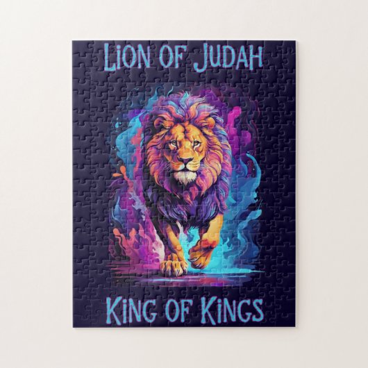 Löwe Judah Faith Jesus Christliches Geschenk Puzzle (Vertikal)