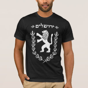 Löwe Judah jüdischer Stolz-Israel-Flagge Jerusal T-Shirt