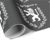 Löwe Judah jüdischer Stolz-Israel-Flagge Jerusalem Geschenkpapier (Rolleneckpunkt)