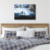 Löwe Judah Stamm Kreuzweg Leinwand Kunst (Insitu (Schlafzimmer))