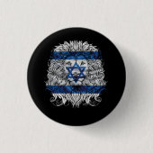 Löwe jüdischer Stolz Israel Flagge Jerusalem H Button (Vorderseite)