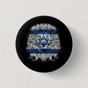 Löwe jüdischer Stolz Israel Flagge Jerusalem H Button