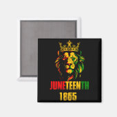 Löwe Juneteenth cool 1865 Freiheit afrikanisch Jun Magnet (Vorderseite/Rückseite)