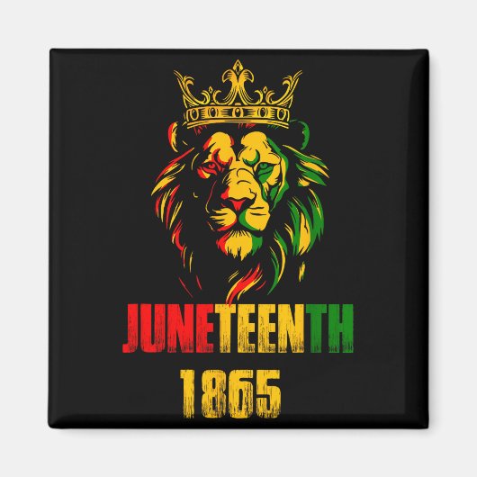 Löwe Juneteenth cool 1865 Freiheit afrikanisch Jun Magnet (Vorne)