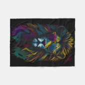 Löwe Juneteenth Cool Schwarze Geschichte Afrikanis Fleecedecke (Vorderseite (Horizontal))