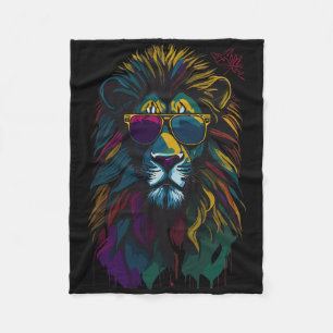 Löwe Juneteenth Cool Schwarze Geschichte Afrikanis Fleecedecke