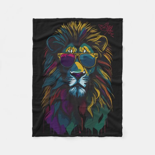 Löwe Juneteenth Cool Schwarze Geschichte Afrikanis Fleecedecke (Vorderseite)