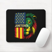 Löwe Juneteenth Cool Schwarze Geschichte Afrikanis Mousepad (Mit Mouse)