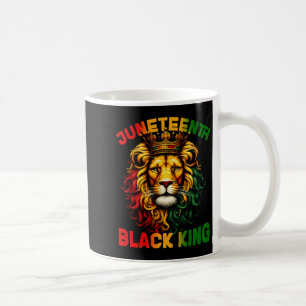 Löwe Juneteenth schwarzer König Melanin Vatertag t Kaffeetasse