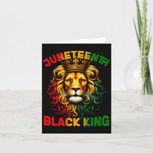 Löwe Juneteenth schwarzer König Melanin Vatertag t Karte