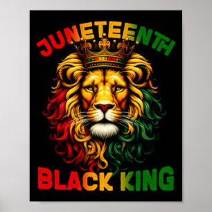 Löwe Juneteenth schwarzer König Melanin Vatertag t Poster