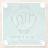 Löwe-Jungfrau Spitze Glasuntersetzer (Rückseite)