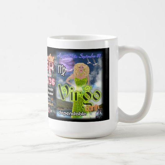 Löwe-Jungfrau-Spitze, große 15 Kaffeetasse (Rechts)