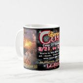 Löwe-Jungfrauspitzenastrologie Kaffeetasse (Vorderseite Links)