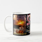 Löwe-Jungfrauspitzenastrologie Kaffeetasse (Links)