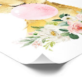 Löwe, Jungle Safari, Rosa Bläschen, Girl-Kinderzim Fotodruck (Ecke)